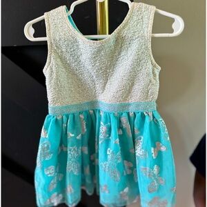 Fit and flare girls butterfly dress